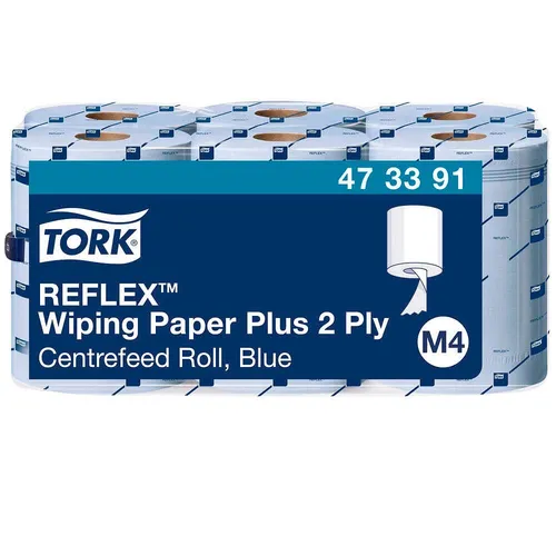 TORK 473391 Reinigungstücher 2 lagig - Gewerbliche Papierhandtücher: Hochsaugfähige, 2-lagige Wischtücher für effizientes Wischen und Händetrocknen. Ideal für Hygiene und Abfallreduktion mit Einzelblattausgabe.