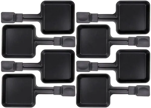 Piebert Raclettepfännchen 8er Set - Raclette Kategorie: 8x Raclette Pfännchen mit Antihaftbeschichtung, perfekt für gesellige Abende und einfaches Servieren von köstlichem Raclette.