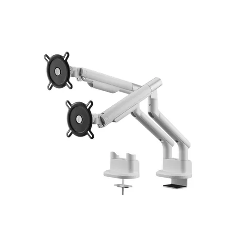 One For All DM7220 Design Universal-Doppelmonitorarm - Weiß - Arme für Computermonitore, für Monitore von 13 bis 35 Zoll, Tragkraft bis 9 kg pro Bildschirm, mit praktischem Kabelmanagement und zwei flexiblen Montagelösungen.
