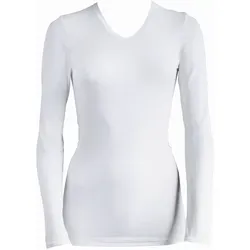 Schöller Damen Shirt langarm, 51010_562, Weiss, Größe 40 - Stylisches langarm Shirt für Freizeit oder Schlafen. Mit flachen Abschlüssen und aus hochwertiger supergekämmter Baumwolle für optimalen Tragekomfort.