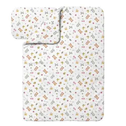 Waldin Babybettwäsche Set aus 100% Bambus - 2-teiliges Babybettwäsche Set ohne Bezug, gefertigt aus hypoallergenem Bambusstoff für optimalen Komfort. Ideal für empfindliche Babyhaut, bietet hervorragende Atmungsaktivität und Feuchtigkeitsregulierung.