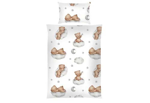 Bestgoodies Kinderbettdecke + Kopfkissen Kinder Betten-Set inkl. Bettwäsche, Füllung: 100% Polyester, Klimafaser, Bettbezug aus 100% Baumwolle - Steppbett