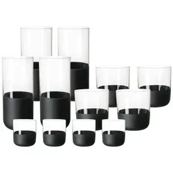 Villeroy & Boch Manufacture Rock Bargläser-Set 12-teilig in schwarz von Villeroy & Boch