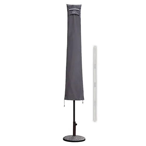 Sekey Wasserdichte Sonnenschirm Schutzhülle für Ø 350 cm und 300 x 200 cm - Robuste Schutzhülle aus 600D Oxford-Gewebe, ideal für Sonnenschirme bis Ø 350 cm. Mit gepolsterten Griffen und Reißverschluss für einfache Handhabung und optimalen Wetterschutz.