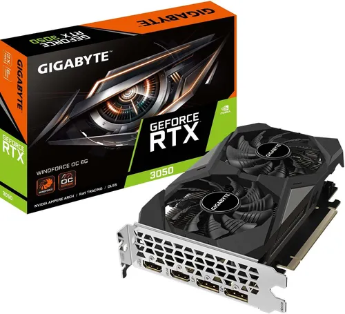 Gigabyte GeForce RTX 3050 WINDFORCE OC 6G - 6 GB GDDR6 Grafikkarte mit 7680 x 4320 Pixeln für beeindruckende Gaming-Erlebnisse