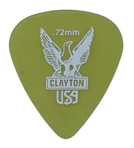 Clayton Ultem Gold - Standard - 0,72 mm (1,6 oder 12 Stück) Plektren