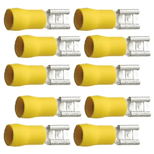 teilisolierte Flachsteckhülsen 6,3x0,8 gelb 4,0 bis 6,0 mm² (1,99 EUR/Stück) 10