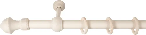 SN DECO GROUP Gardinenstange Ares, 1-läufig - Hochwertige Gardinenstange aus Holzwerkstoff, 28 mm Durchmesser, in verschiedenen Längen und Farben erhältlich. Ideal für stilvolle Fensterdekoration, inklusive Befestigungsmaterial.
