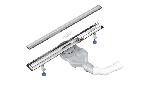 Aquabad® Duschrinne Slim Premium aus Edelstahl mit Haarsieb - Praktische Duschrinne für ebenerdige Duschen, inklusive hochwertigem Viega-Siphon und einfachem Reinigungssystem. Komplette Montageanleitung und Schutzabdeckung für einen unkomplizierten Einbau.