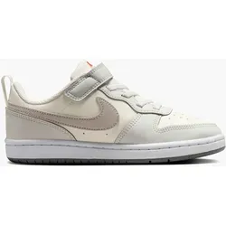 Nike Court Borough Low Recraft (PS) Kinder Sneaker - Sneaker für Kinder mit robuster Dämpfung, ideal zum Spielen und Springen. Aus Leder und Kunstleder mit elastischen Schnürsenkeln und praktischem Klettverschluss.