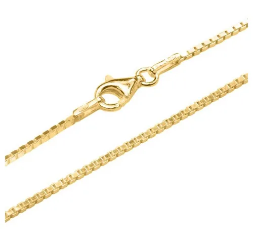 Unique Silberkette Venezianerkette 1,2 mm aus vergoldetem 925er Silber - Ketten ohne Anhänger, elegante Venezianerkette aus vergoldetem 925er Silber, ideal für jeden Anlass und in edlem Etui verpackt.