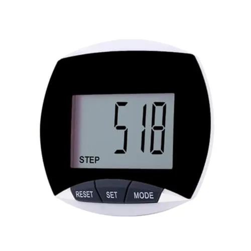 Schrittzähler mit Clip, Digitale Pedometer, Tragbare Fitness Tracker mit 3D Sensor zur Test Schritt/Distanz/Kalorien für Senioren, Erwachsene zur Gehen, Laufen, Sport