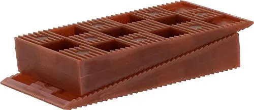 Kunststoffkeile zum Verlegen von Holzterrassen 16 Stück braun