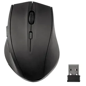 SPEEDLINK CALADO Silent SL-6343-RRBK - Kabellose optische Maus für Rechtshänder mit 5 Tasten, leise und komfortabel in Rubber Black