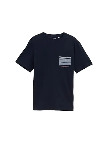 TOM TAILOR Herren 1046797 T-Shirt, 10668-Sky Captain Blue, XL