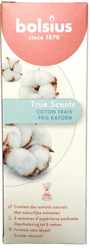 Bolsius Diffuser Fresh Cotton 45ml