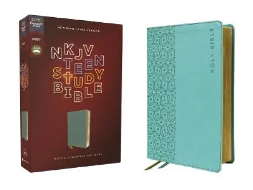 Nkjv, Teen Study Bible, Leathersoft, Teal, Comfort Print by Lawrence O. Richards