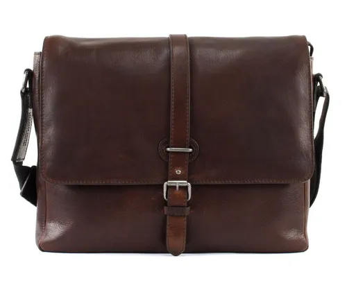 Leonhard Heyden Roma Messenger Bag M Brown - Edle Umhängetasche - Messenger-Bags mit hochwertigem Design und praktischer Ausstattung. Ideal für stilbewusste Nutzer, Maße: 36 x 29 x 8 cm.