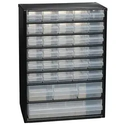 Raaco C9-34 DIY Organizer - Schubladenmagazin - Kleinteilemagazine & Stapelboxen, transparenter und robuster Organizer aus Stahl für optimale Aufbewahrung und schnellen Zugriff auf Kleinteile.