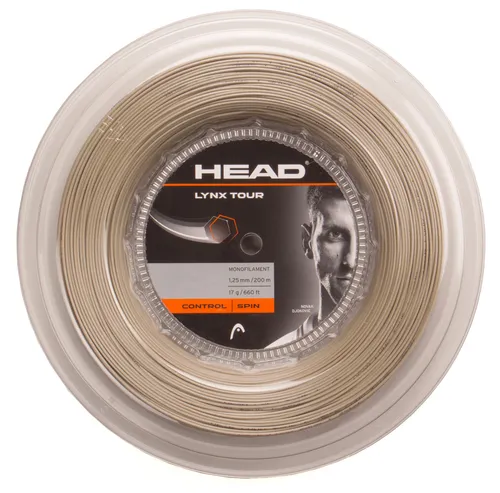 HEAD Lynx Tour Reel Tennis-Saite, Champagne, 17 in beige von HEAD