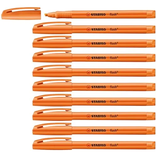 STABILO - Textmarker - flash - 10er Pack - orange