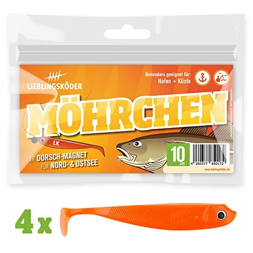Produktbild Lieblingsk▒der Gummifische zum Zanderangeln mit Gummifisch 10 cm, Farbe Lieblingskoeder:Moehrchen 4