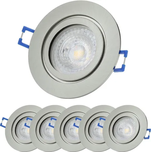 Sweet LED Einbaustrahler Bad spots Aluminium IP44 badezimmer GU10 7W 6er