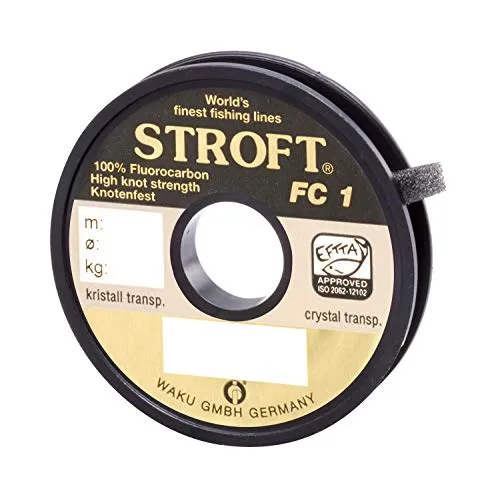 Stroft FC1 25m 0,52mm 18,4kg - Hochwertige Angelschnur - Angelschnüre & Vorfächer, extrem reißfest mit 18,4 kg Tragkraft, ideal für anspruchsvolle Angler.