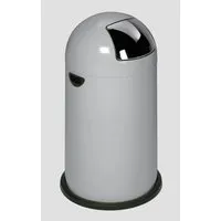 PROREGAL Klassischer Abfallsammler 33 Liter mit Einwurfklappe - Hochwertiger Abfallsammler aus verzinktem Stahl, ideal für Büros und öffentliche Einrichtungen. Robuste Bauweise, platzsparendes Design und einfache Reinigung sorgen für effiziente Abfallbewältigung.