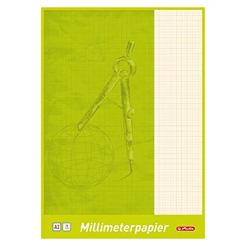 Herlitz 690305 Millimeterblock A3, 20 Blatt, 5 Blöcke