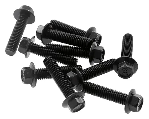 Flansch Schrauben M6x25 10 Stück schwarz Mofa