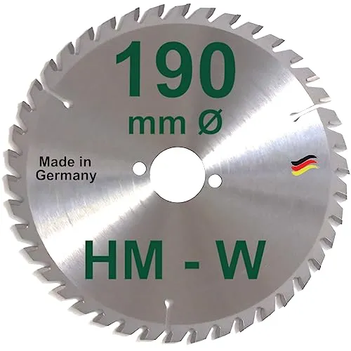 HM Sägeblatt 190 x 30 mm Zähne 42 W Kreissägeblatt Hartmetall 190mm Ersatzsägeblatt für AEG Atlas Copco Black & Decker Bosch De Walt Elu Festo Hitachi Holz-Her Mafell Makita Scheer Skil Handkreissäge