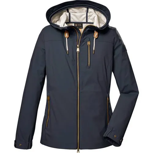 G.I.G.A. DX Damen Gs 24 Wmn Sftshll Jckt - Outdoor Softshelljacke mit Kapuze - Funktionsjacke für Damen, winddicht und wasserabweisend mit Wassersäule 8.000 mm, ideal für Outdoor-Aktivitäten und umweltfreundlich durch PFC-freie Materialien.