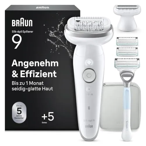 Braun Epilierer Silk-épil 9-130, Ladyshaver, Weiß/Rosa von Braun