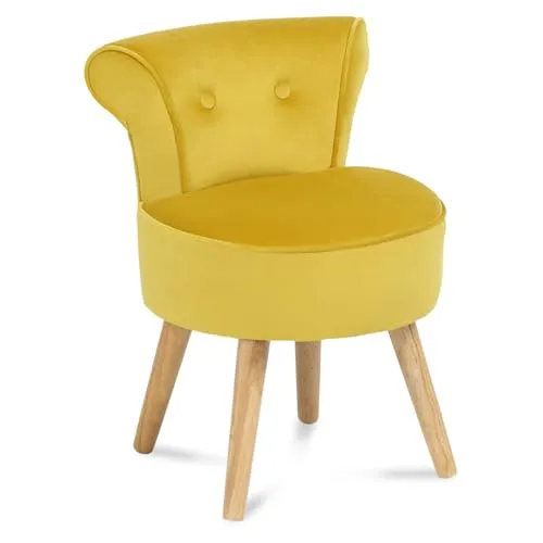 IDMarket Kröten-Sessel aus gelbem Samt von IDMarket