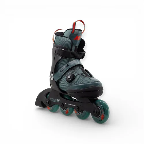 K2 Skates Inline Skates Eddie BOA für Jungen – Dark Teal - Verstellbare Inline Skates für Kinder mit K2 Softboot-Technologie für maximalen Komfort. Ideal für Freizeit und Fitness, ausgestattet mit Boa-Schnellverschluss für einfaches Anpassen.