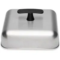 Schmelzkuppel für Grillplatten, edelstahl/schwarz - Hochwertige Garhaube aus Edelstahl, ideal für Planchas und Grillplatten, sorgt für gleichmäßiges Garen und schmackhafte Ergebnisse.