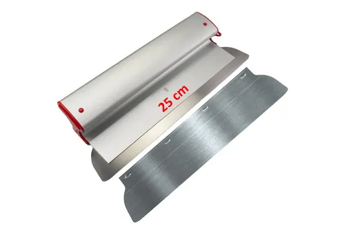 ConToo Flächenspachtel SET 25cm mit Ersatzblatt - Profi Flächenspachtel Set mit superflexiblem Blatt, ideal zum Glätten von Putz und Spachteln. Ergonomischer Handgriff und langlebiges Edelstahlblatt garantieren beste Ergebnisse bei Wänden und Decken.