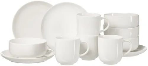 Frühstücksset Volos, 12-teilig - Spezielles Tischgeschirr für 4 Personen, aus spülmaschinenfestem Steinzeug, perfekt für ein stilvolles Frühstückserlebnis.