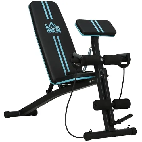 Multifunktionale Hantelbank mit 7-fach verstellbarer Rückenlehne - Vielseitige Trainingsbank für effektives Ganzkörpertraining. Klappbar und platzsparend, ideal für den Heimgebrauch. Belastbar bis 120 kg, inklusive Bedienungsanleitung und Zubehör.