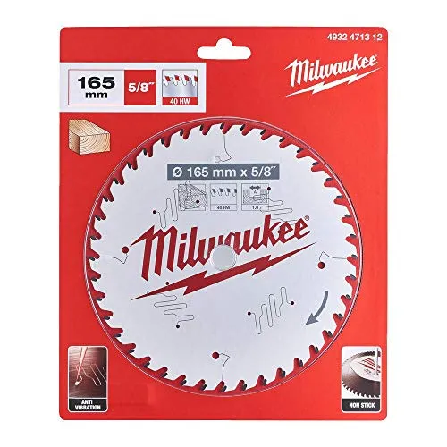 Milwaukee 4932471312 Kreissägeblatt, 165 mm x 15,87 x 40.