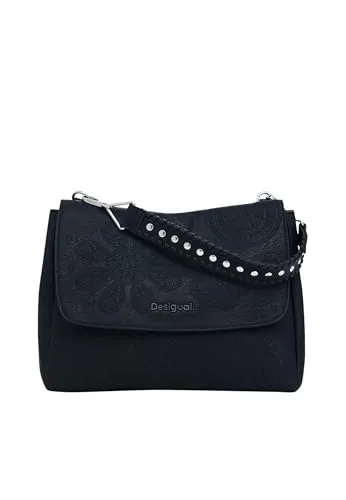 Desigual Damen Bag_Dejavu POSADAS, Schwarz in schwarz von Desigual