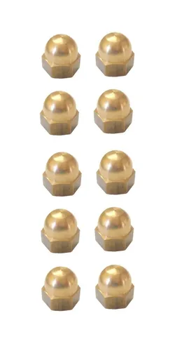 Hutmuttern Hutmutter Sechskant Messing M5 DIN 1587 10 Stück (0131)