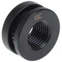 Alphacool 17424 HF Schottverschraubung Kurze Version G1/4 - Deep Black Wasserkühlung Anschluss, aus Messing und kompatibel mit allen Alphacool-Schläuchen