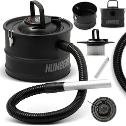Kaminaschesauger 15L 1200W HM-404 - Werkstattausrüstung-Zubehör, leistungsstarker Edelstahl-Aschesauger mit 15L Volumen für eine effiziente und saubere Ascheentfernung aus Kaminen und Öfen.