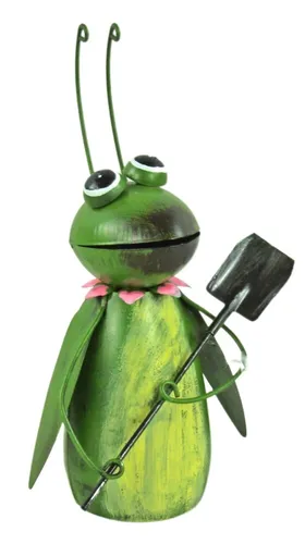 Niedlicher Zaunhocker Grashüpfer 22 cm - Gartendekoration von Posiwio