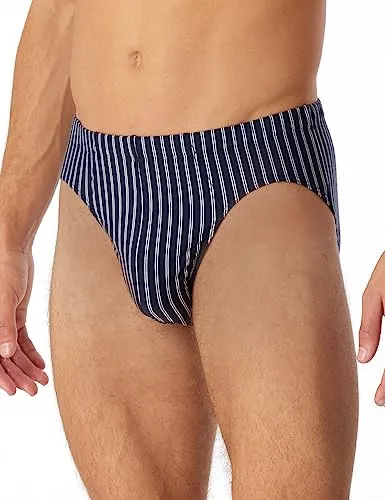 Schiesser Herren Minislip für Männer Weich und Bequem Ohne Gummibund Bio Baumwolle-Cotton Casual Unterwäsche, Dunkelblau_180498, XXL