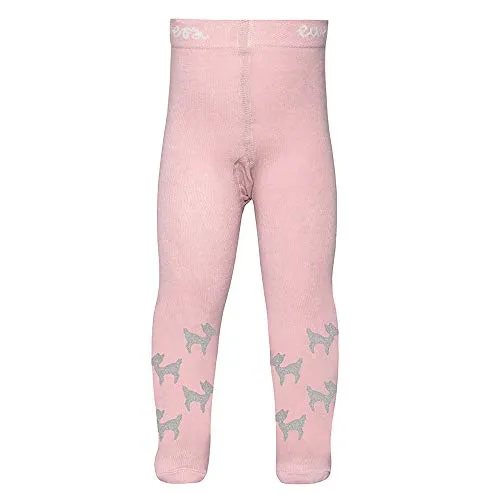 EWERS Baby- und Kinderstrumpfhose für Mädchen Pomotiv Reh Glitzer, Made in Europe, Strumpfhose Baumwolle
