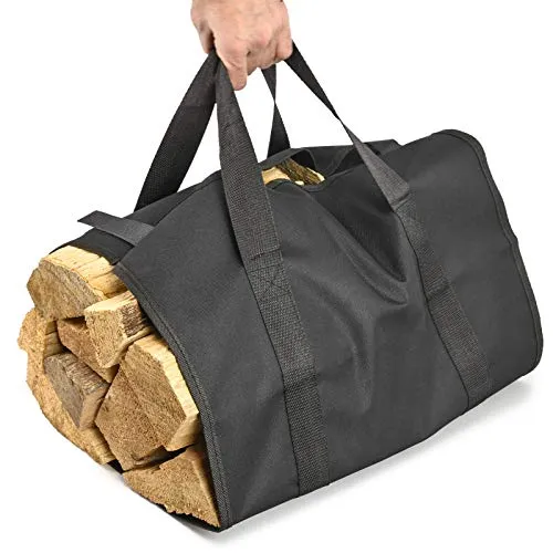 XXL Kaminholztasche – Robuste Tragetasche für Feuerholz (98 x 45 cm) – Große Holztrage für Kaminholz, Brennholz & Holzscheite – Perfekt für Innen- & Außenbereich SN1120