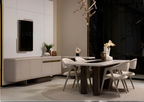 Moderner Esszimmertisch Beige mit eleganten Säulenbeinen - Hochwertiger Esstisch aus Holz in Beige, rechteckig (200 x 100 cm), ideal für bis zu 4 Personen. Stilvolles Design für Ihr Esszimmer, einfache Montage. 2 Jahre Herstellergarantie.